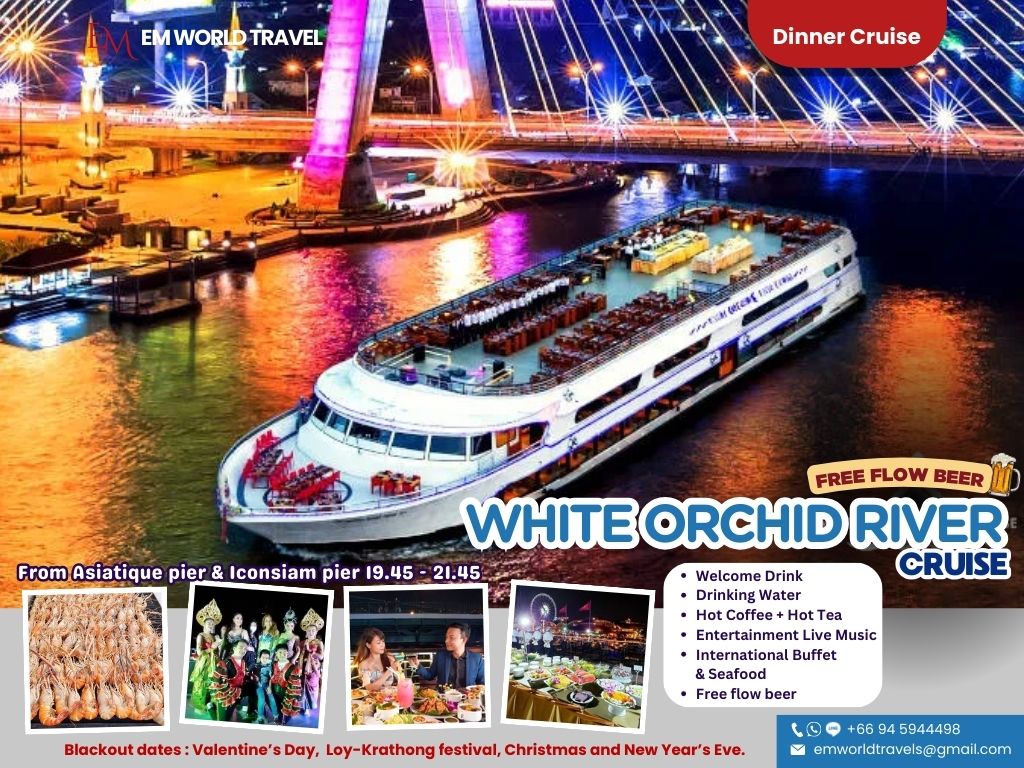 White Orchid Cruise. Dinner cruise Bangkok